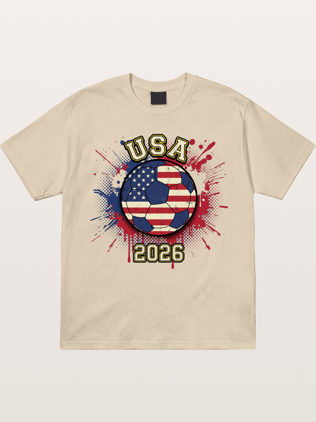 USA 2026 Soccer Ball Print Gildan T-shirt