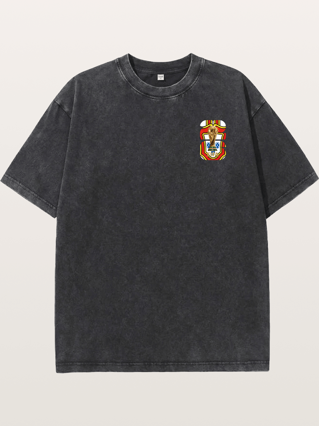 Portugal World Cup Trophy Emblem Washed T-shirt