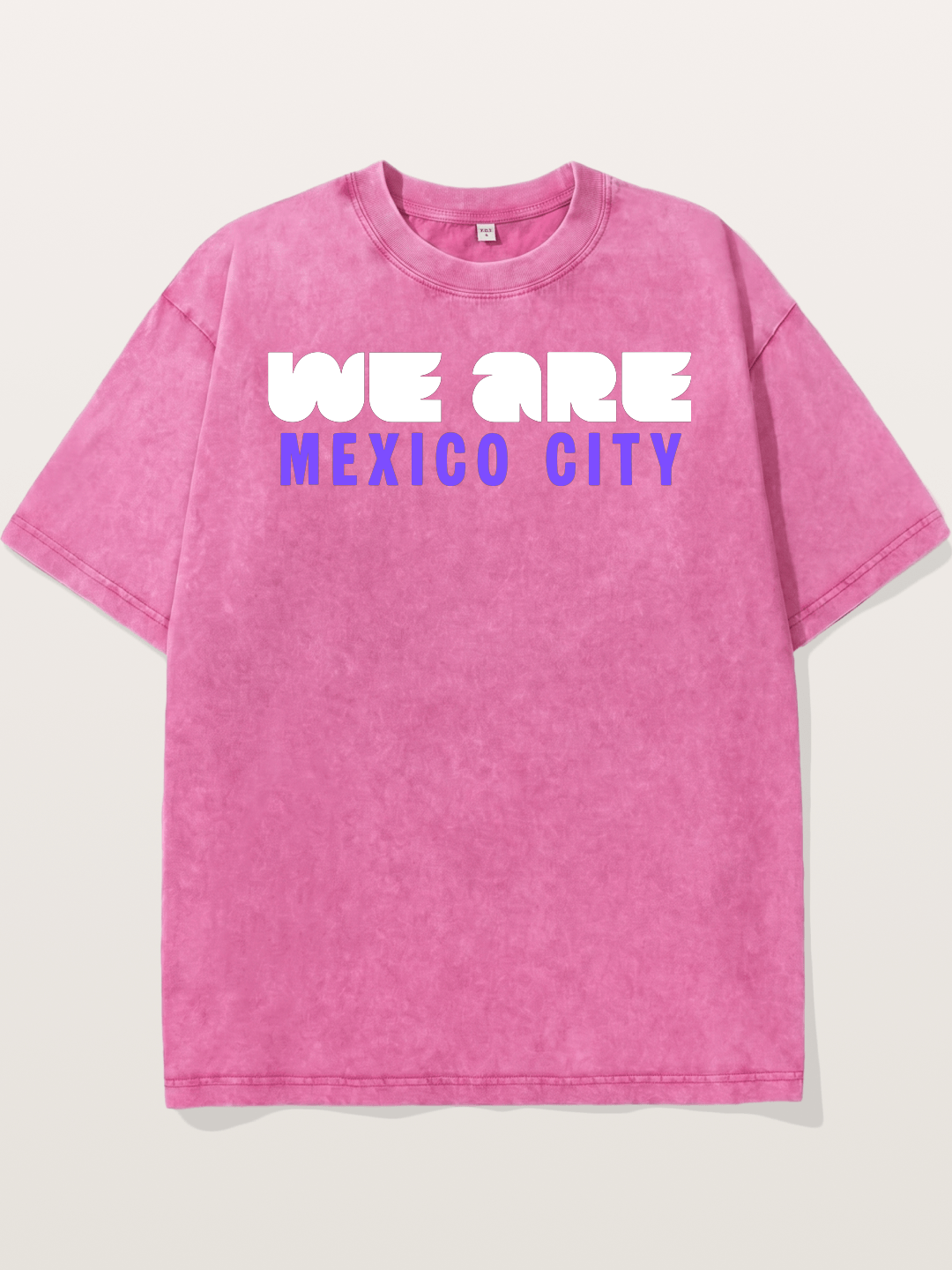 Mexico City Purple Bold Print Washed T-shirt