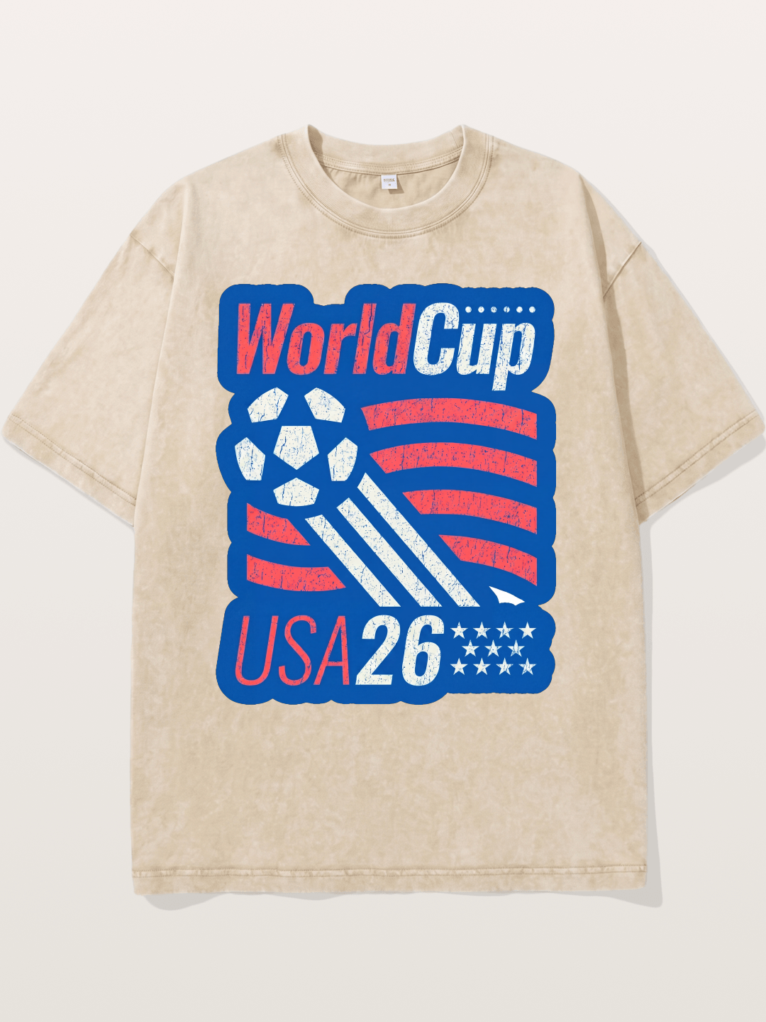 American Flag Soccer Ball WC 2026 Washed T-shirt