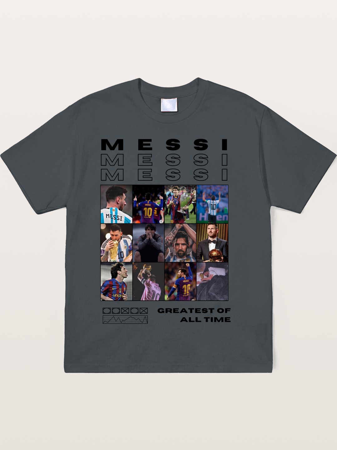 Messi Greatest of All Time Montage Soft-Stay T-shirt
