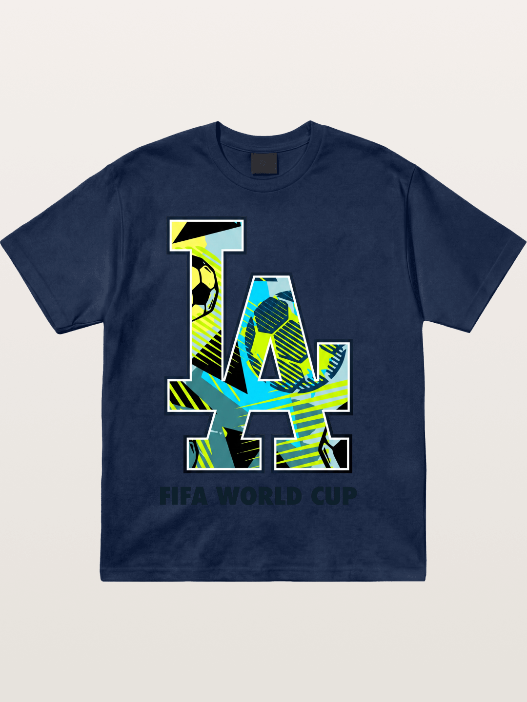 FIFA WC LA Geometric Soccer Fill Cotton T-shirt