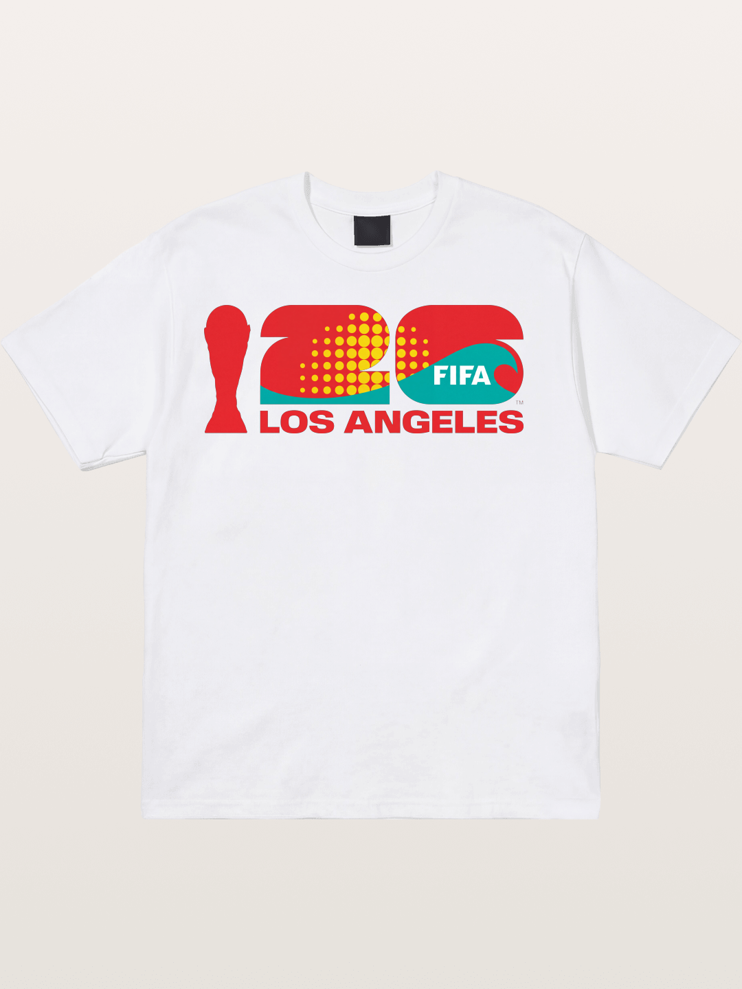 LA WC 2026 Geometric Dot Logo Cotton T-shirt