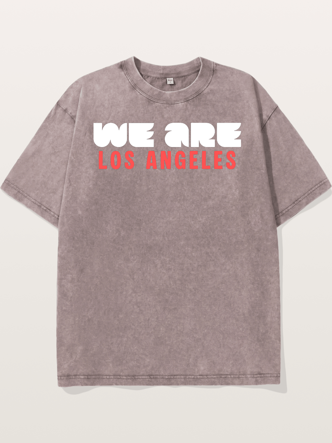 Los Angeles Red-Blue Typo Washed T-shirt