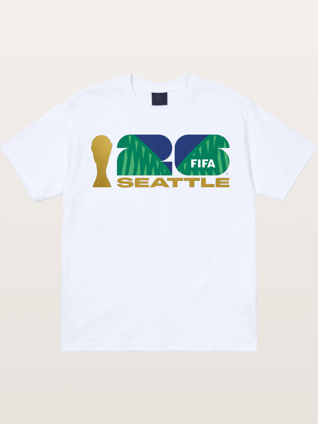 Seattle WC 2026 Gold Green Logo Gildan T-shirt