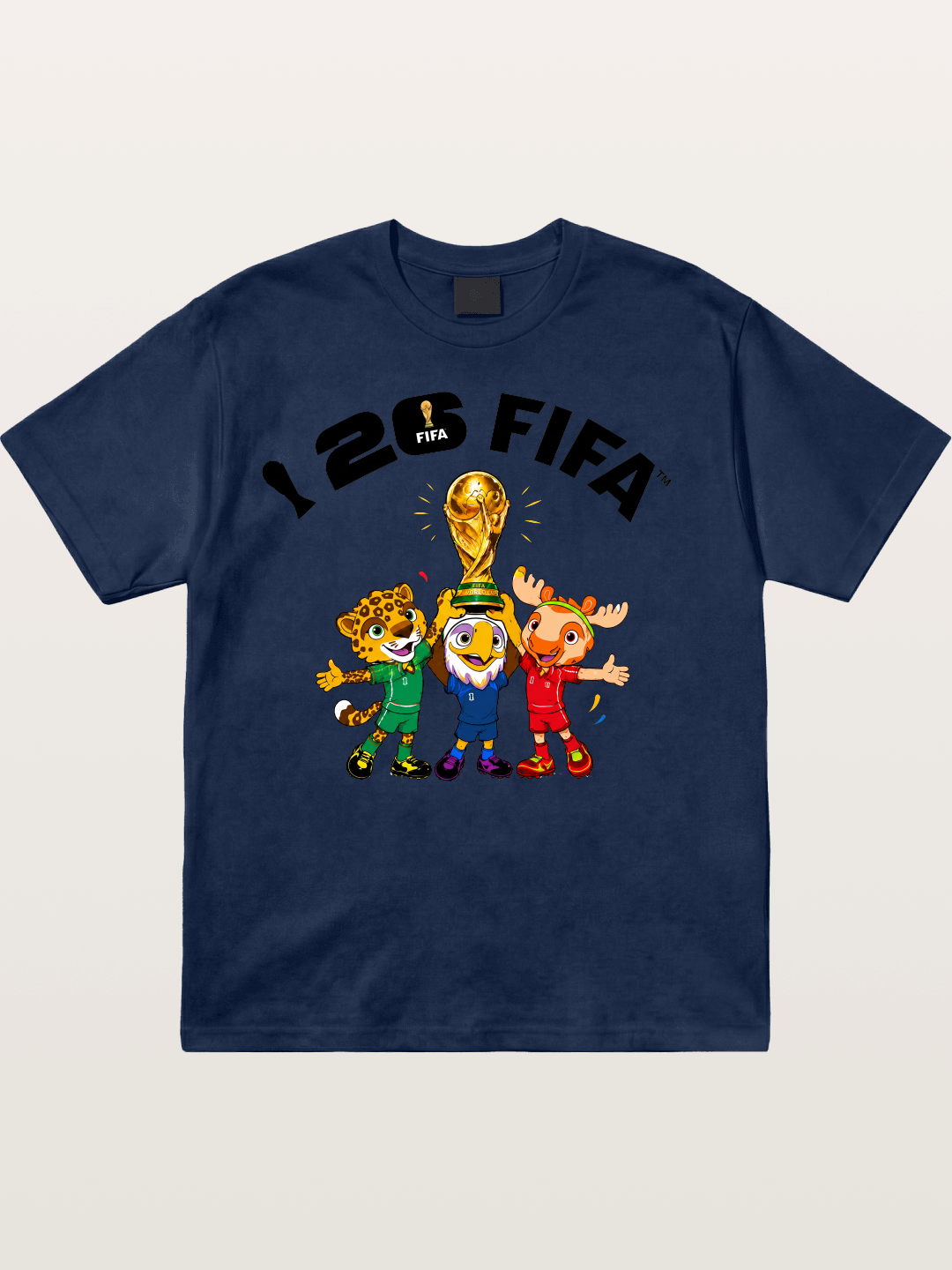 2026 FIFA Mascots Trophy Graphic Cotton T-shirt