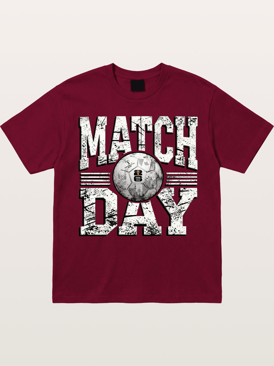 Match Day Grunge Soccer Print Gildan T-shirt