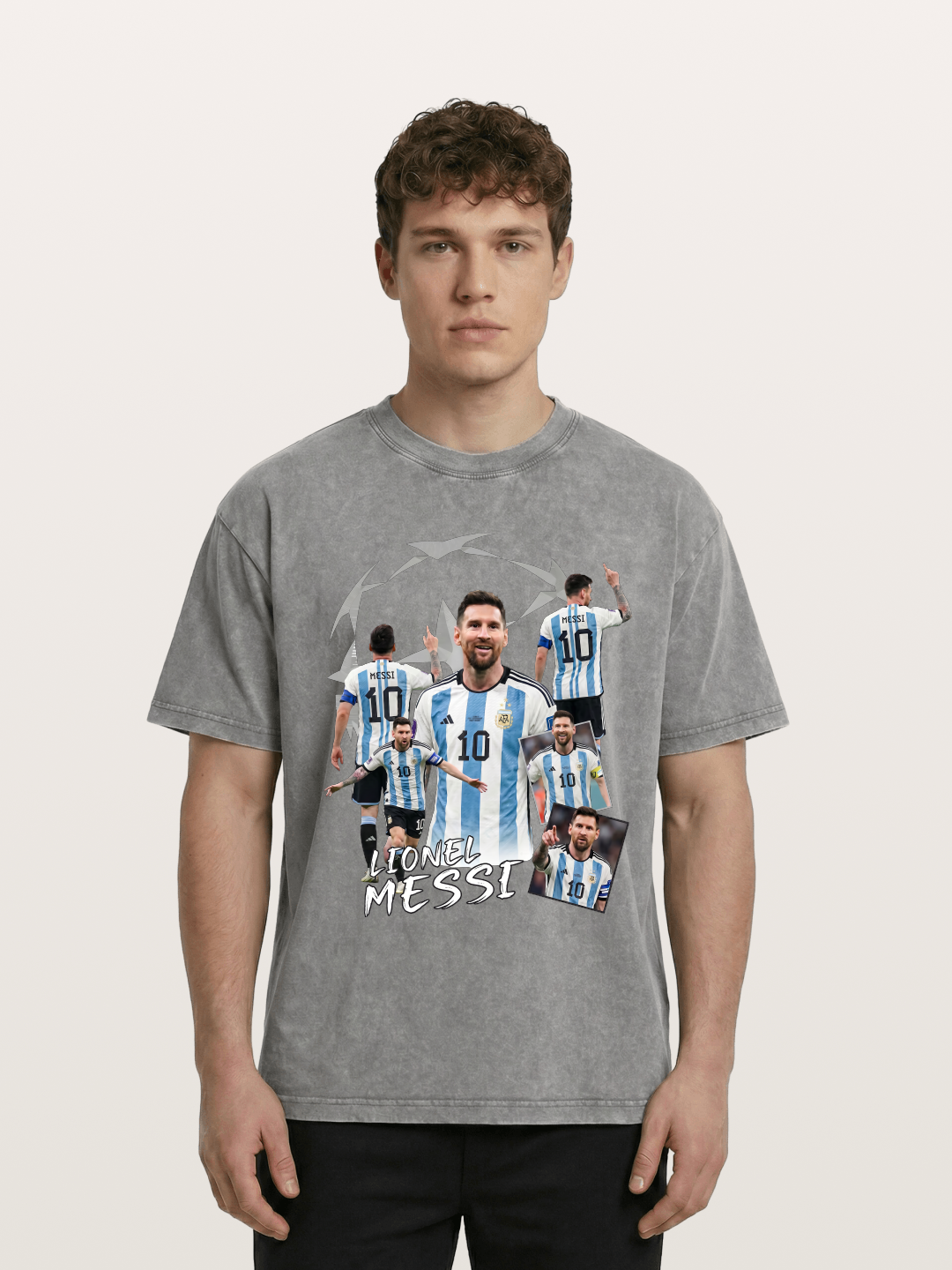 Lionel Messi Career Tribute Washed T-shirt