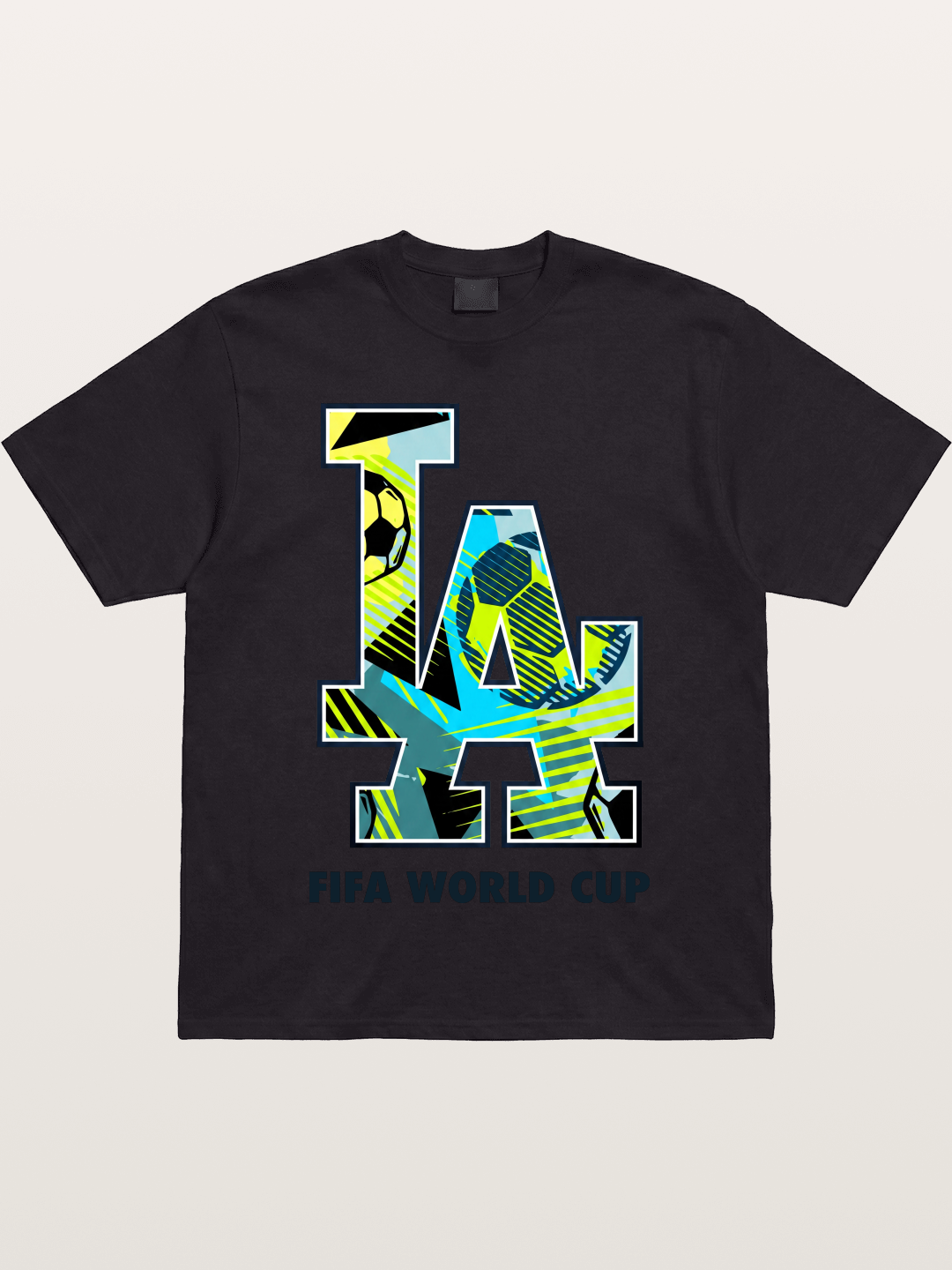 FIFA WC LA Geometric Soccer Fill Gildan T-shirt