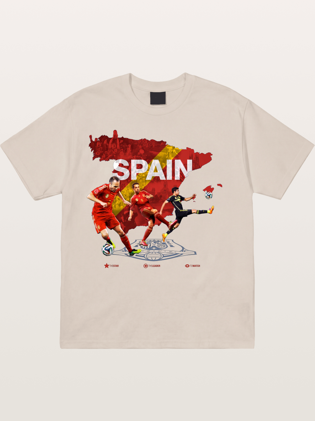 Spain National Team Players Collage Cotton T-shirt