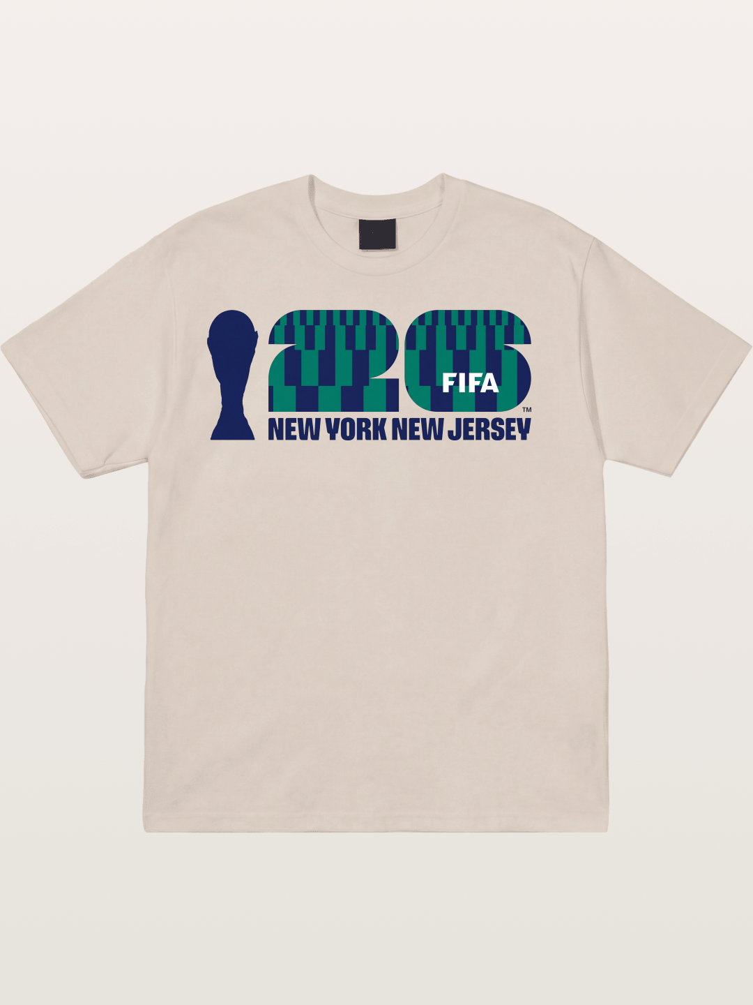 NYNJ WC 2026 Blue Geometric Logo Cotton T-shirt