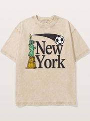 New York 2026 WC Print Washed T-shirt