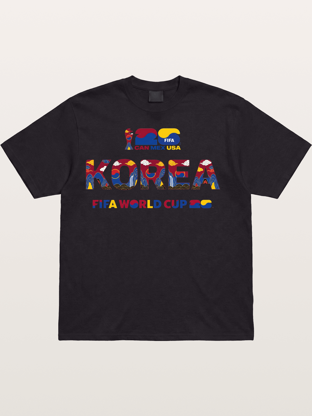 Korea 2026 Folk Ornament Design Cotton T-shirt