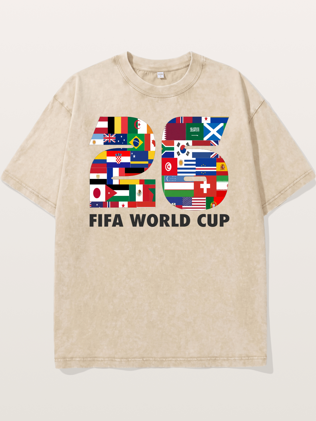 2026 World Cup Nations Flags Collage Washed T-shirt