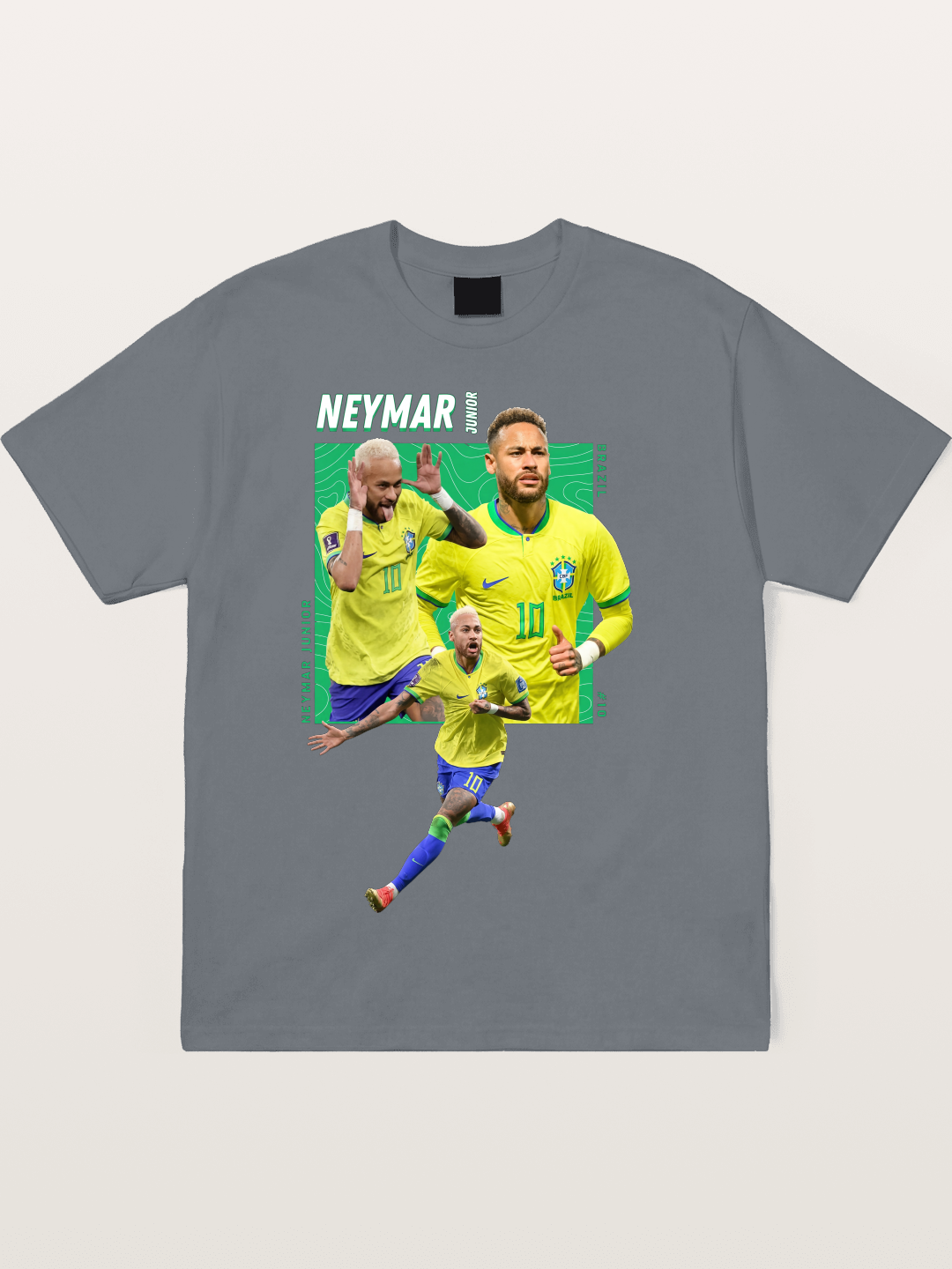 Neymar Collage Brazil Poster Cotton T-shirt