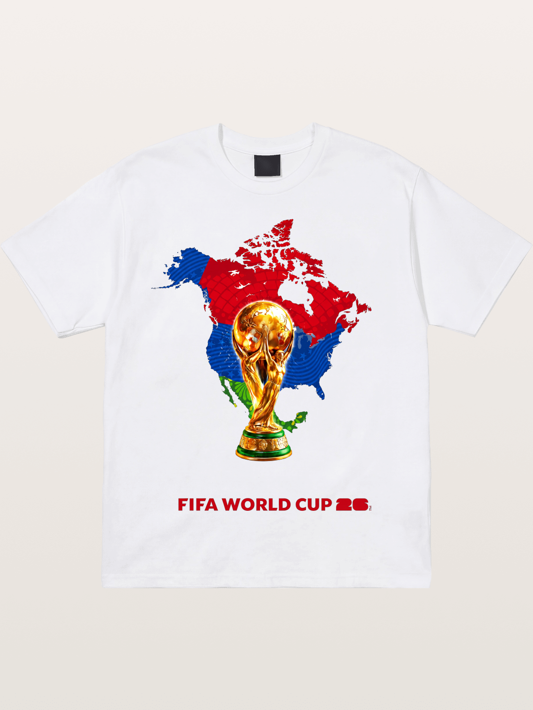 World Cup Trophy & Americas Map Cotton T-shirt