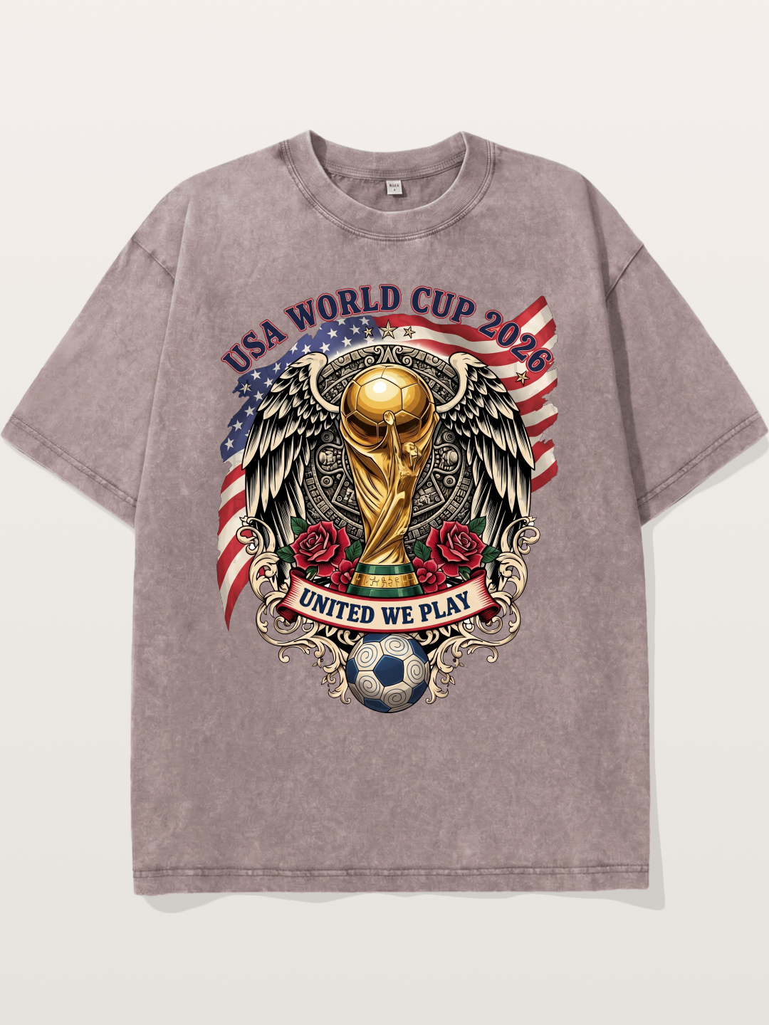USA 2026 Winged World Cup Trophy Washed T-shirt