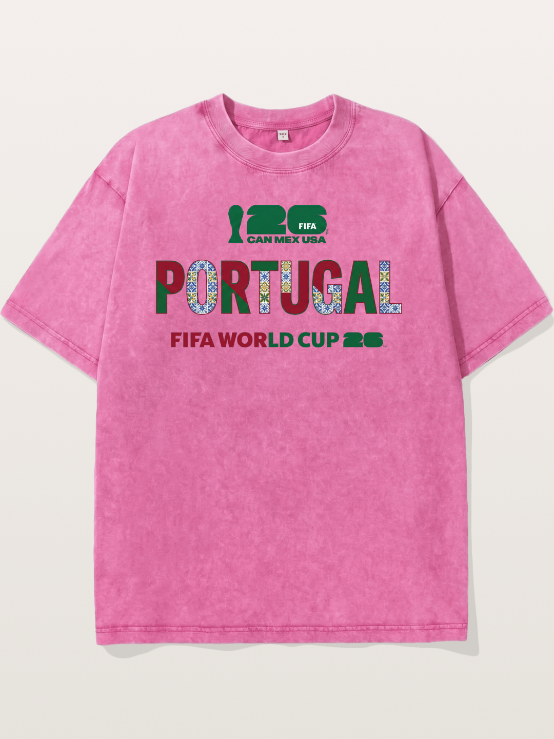 Portugal 2026 Pattern Art Washed T-shirt