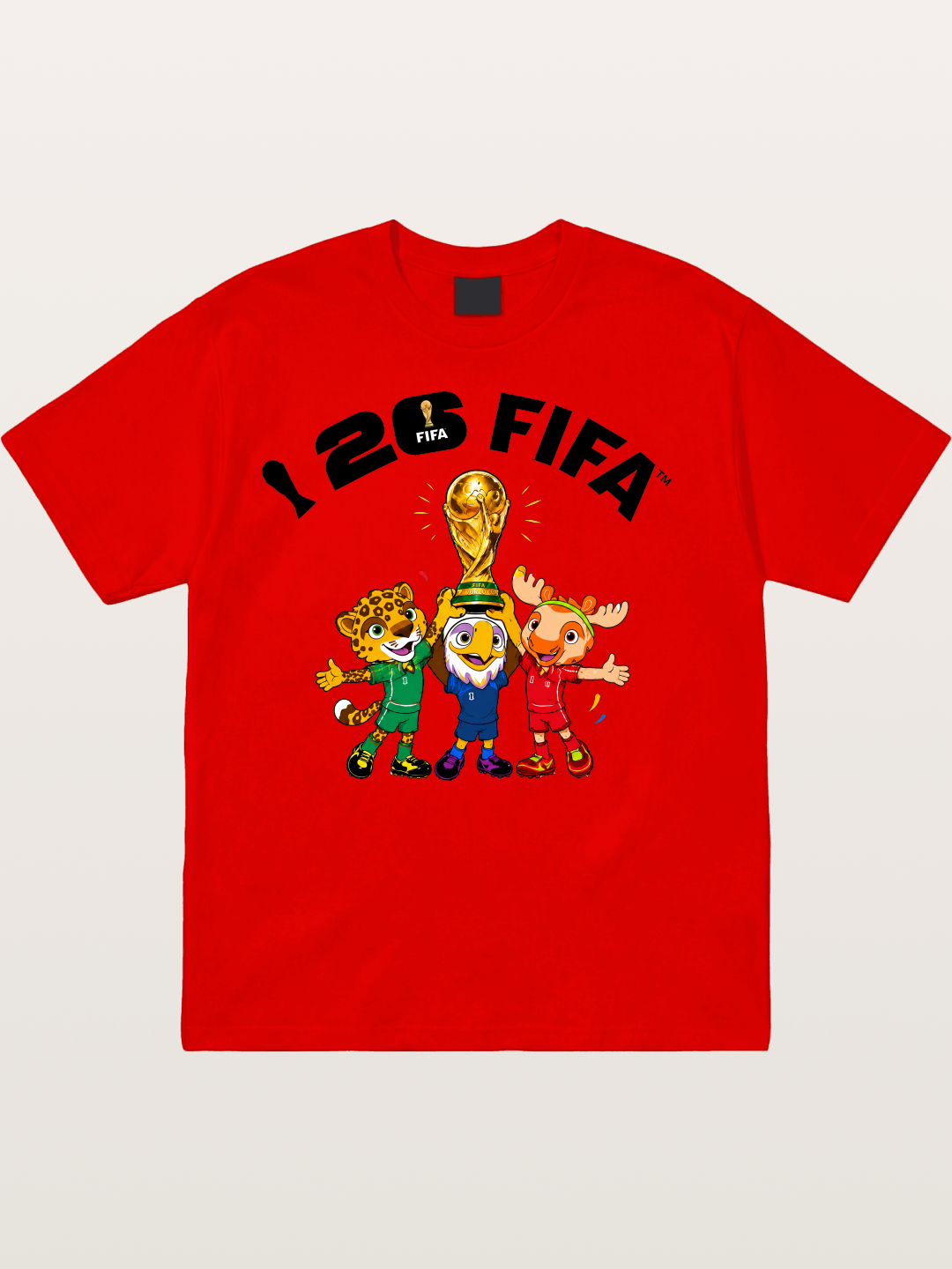2026 FIFA Mascots Trophy Graphic Cotton T-shirt
