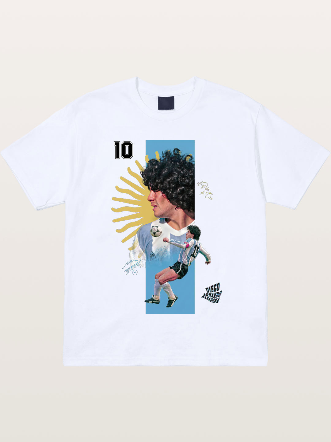 Maradona Argentina WC Print Gildan T-shirt