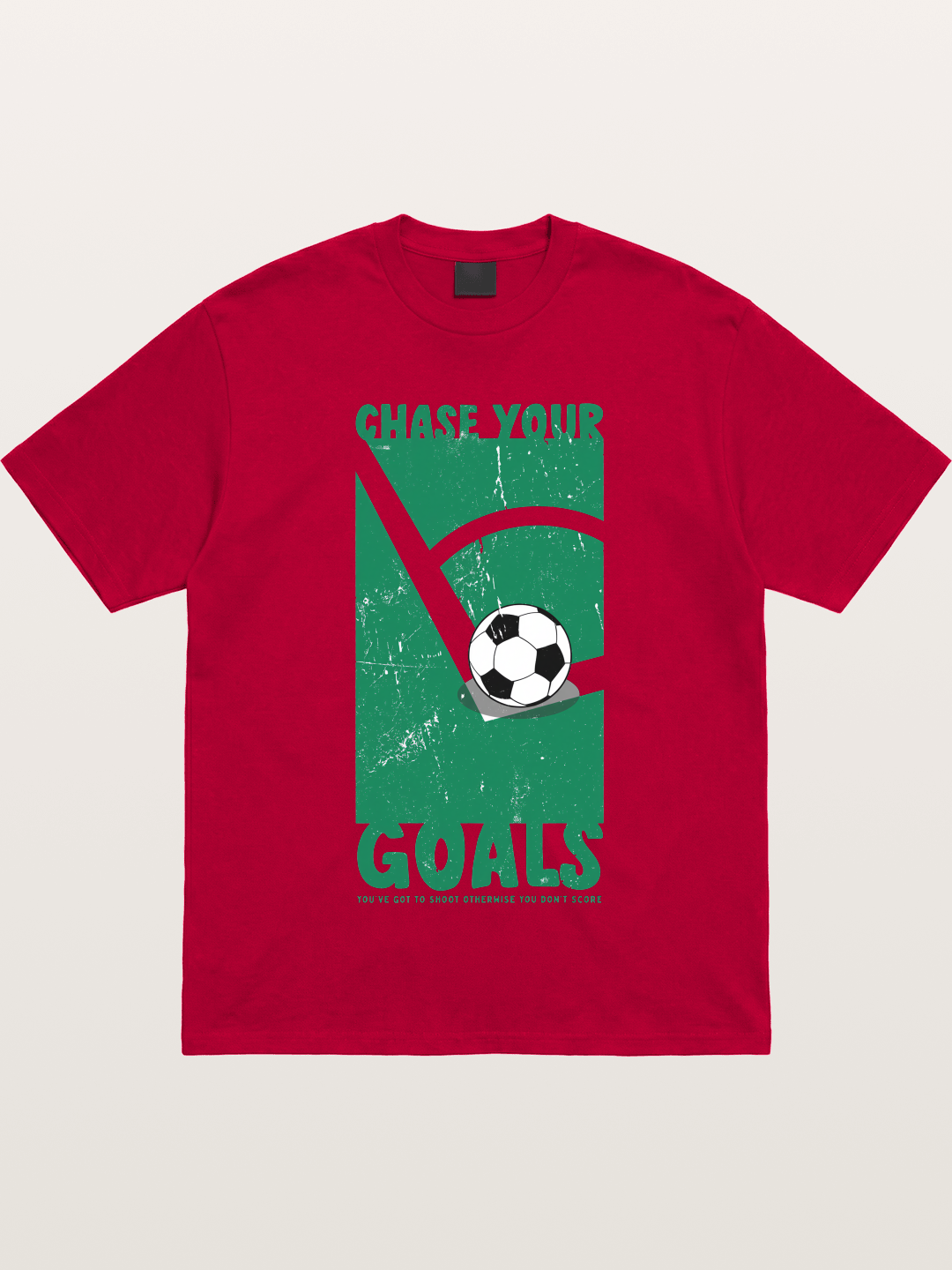 Chase Your Goals Green Poster Gildan T-shirt