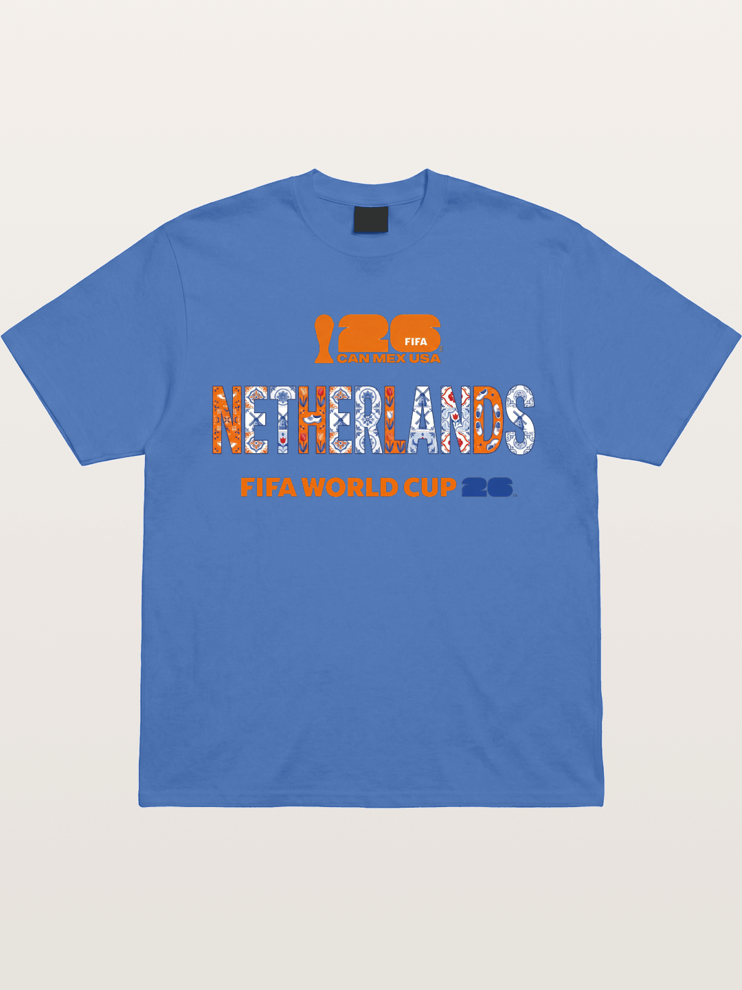 Netherlands 2026 Delft Blue Typo Gildan T-shirt