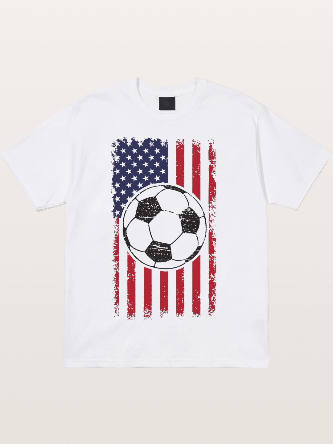 USA Flag Soccer Ball 2026 Vintage Cotton T-shirt