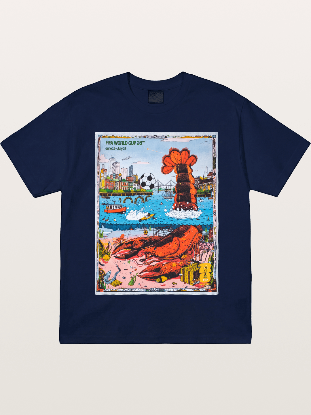 FIFA 2026 Coastal City Lobster Design Gildan T-shirt