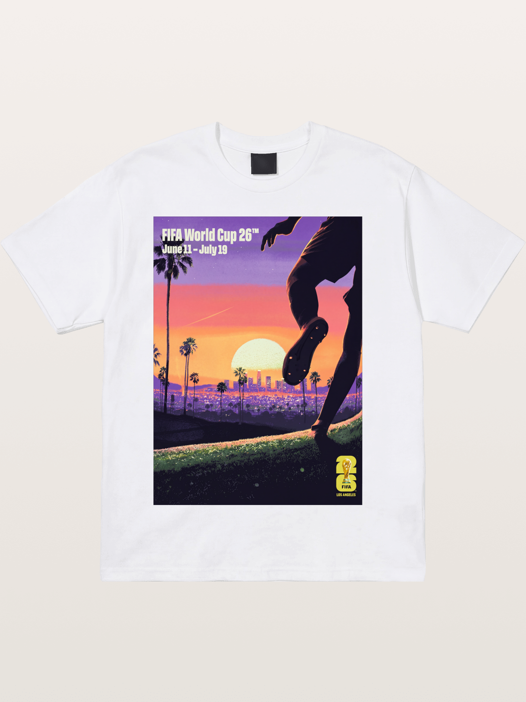 LA WC 2026 Sunset Soccer Kick Cotton T-shirt