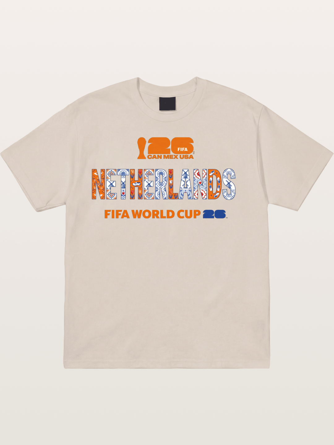 Netherlands 2026 Delft Blue Typo Cotton T-shirt