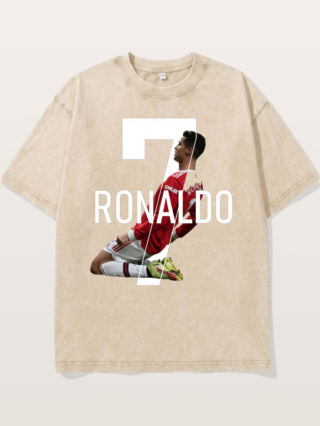 Ronaldo Red Jersey Celebration Pose Washed T-shirt