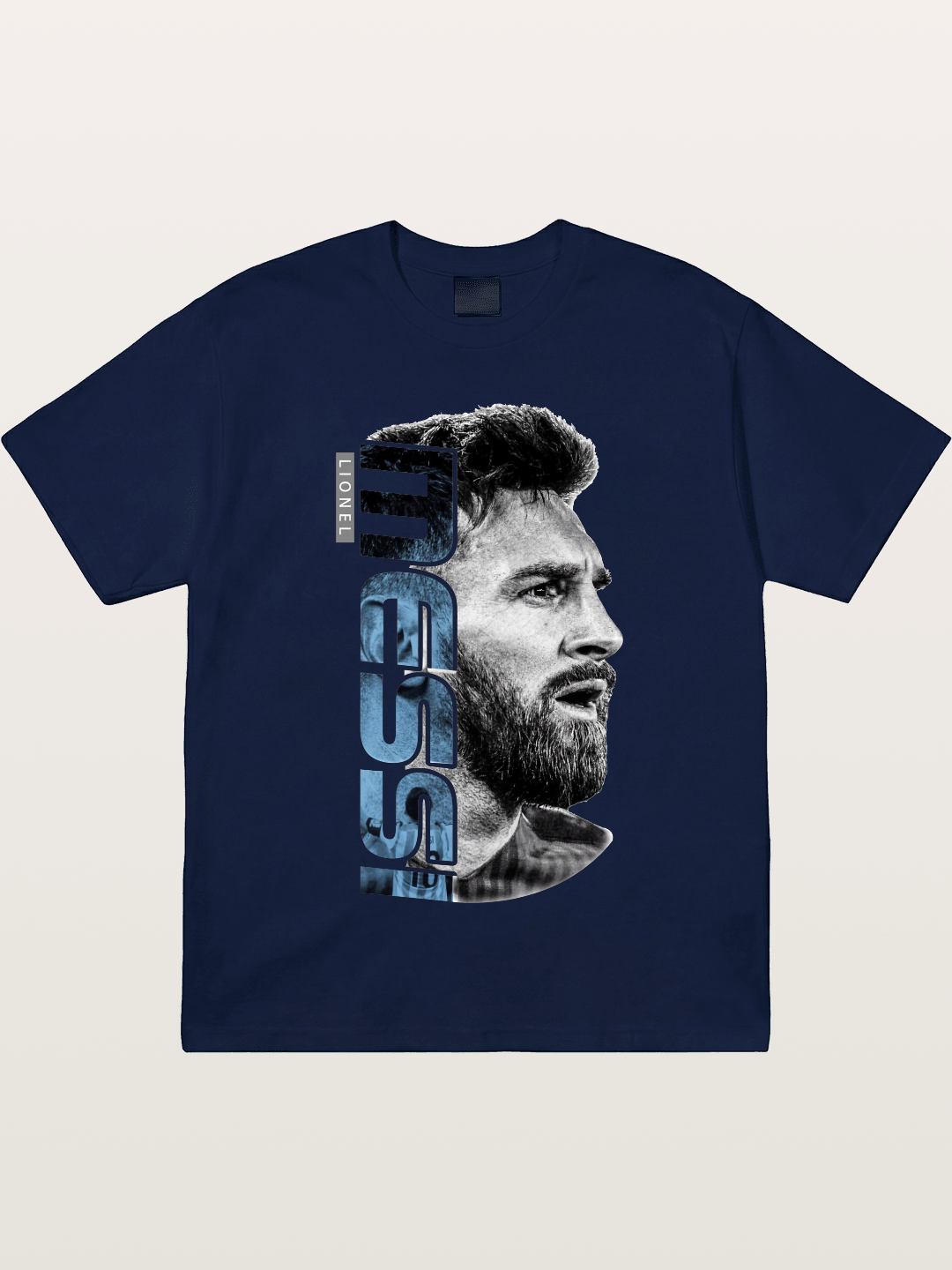 Messi Vertical Typography Art Gildan T-shirt