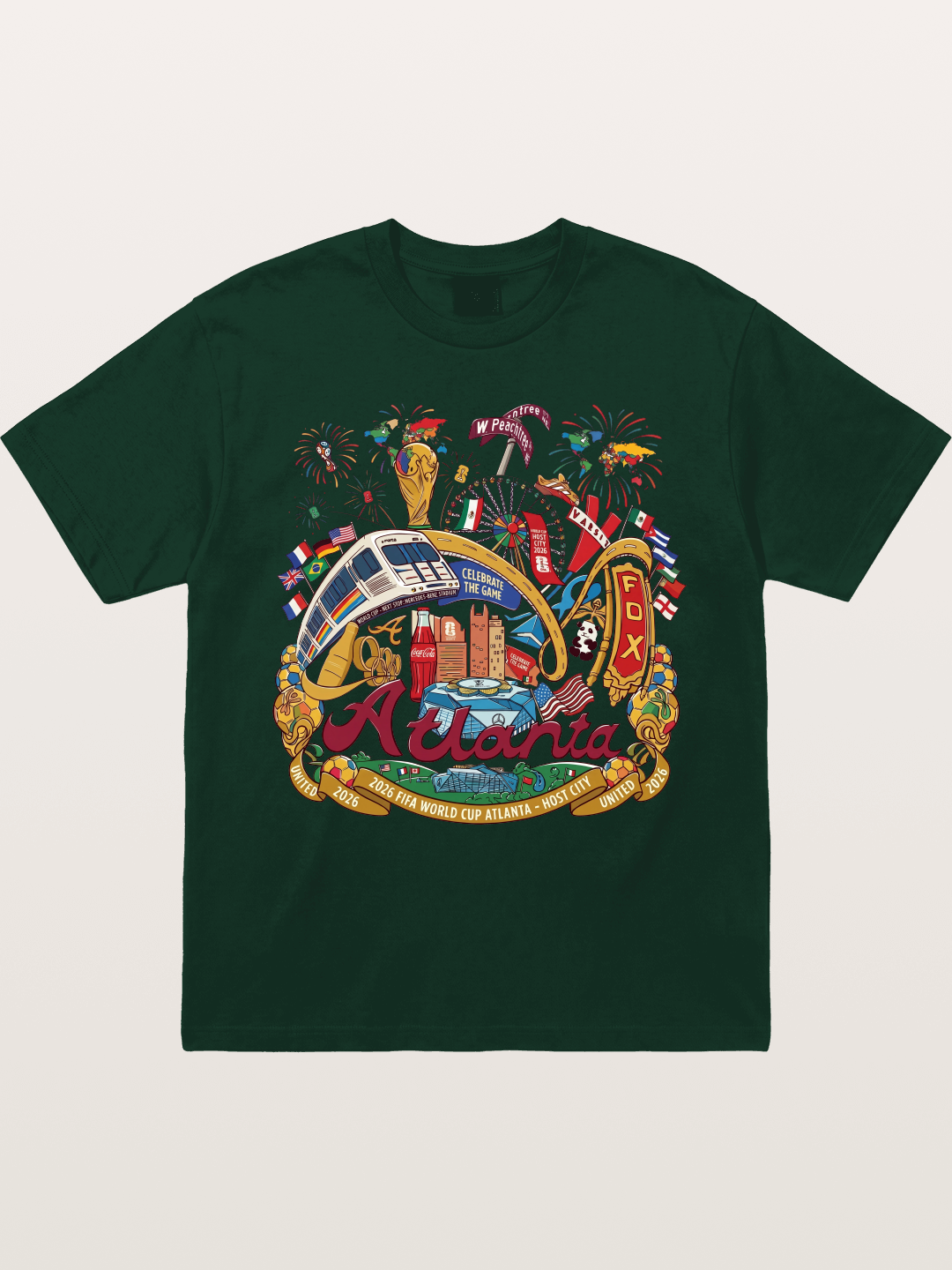Atlanta 2026 World Cup Poster Gildan T-shirt