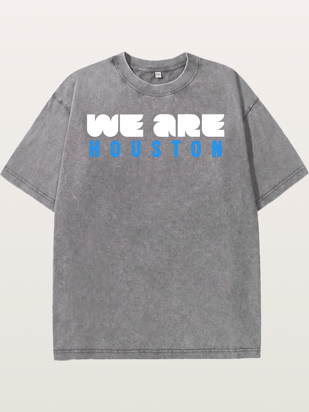 Houston Bright Blue Typo Washed T-shirt