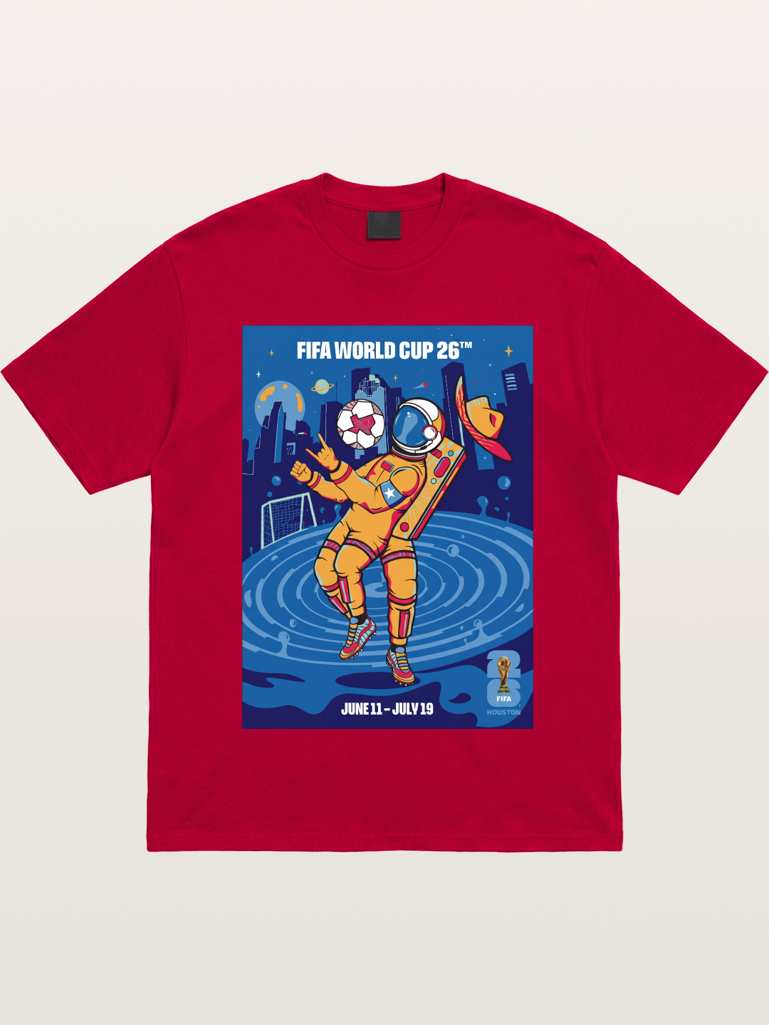 WC 2026 Astronaut Soccer Player Gildan T-shirt