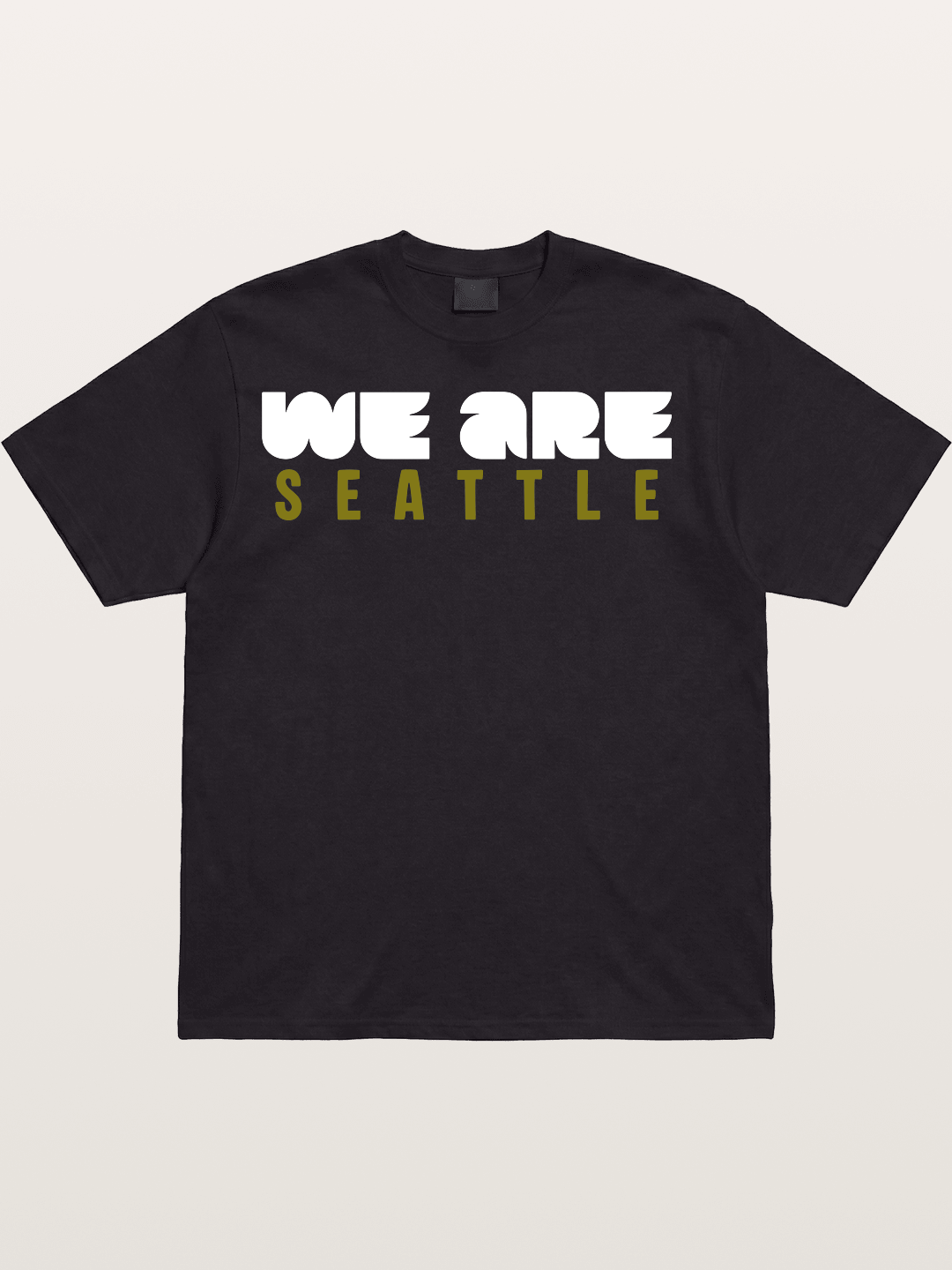 Seattle Olive Green Typography Cotton T-shirt