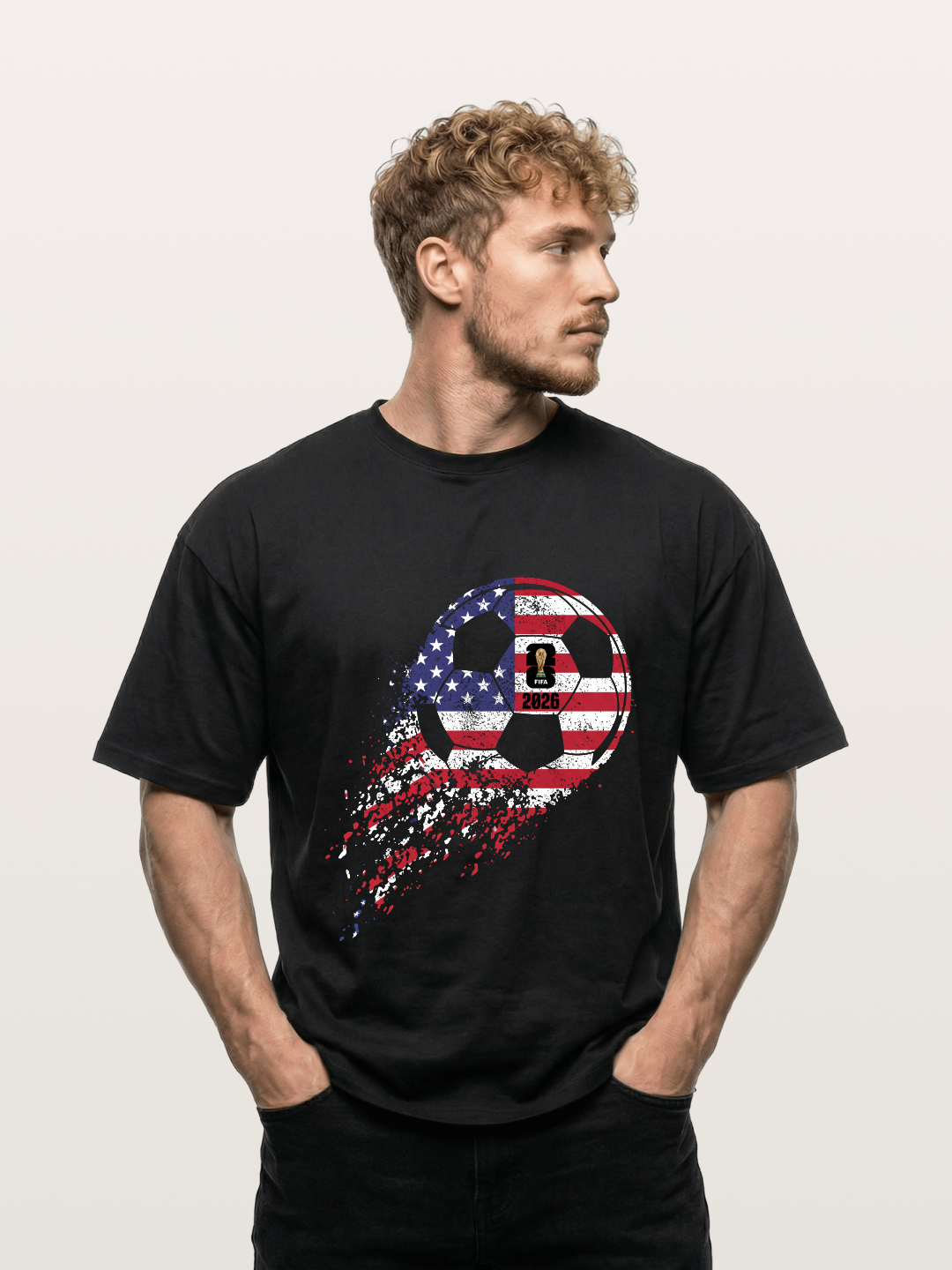 American Flag WC 2026 Ball Gildan T-shirt