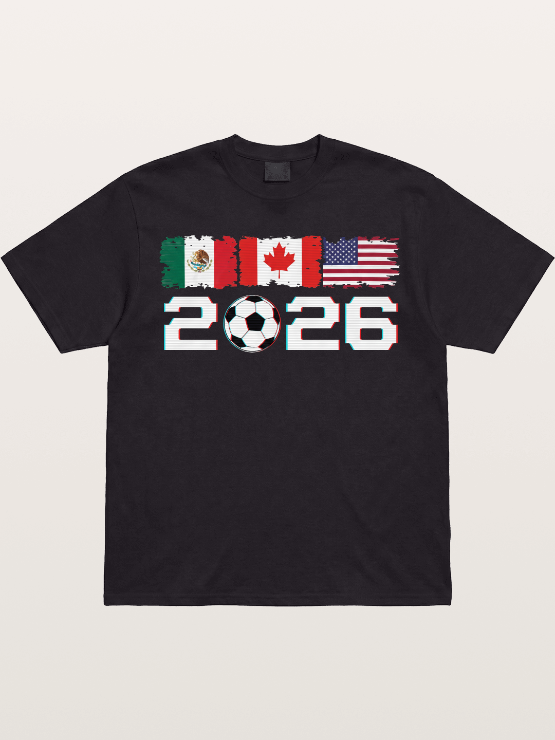 2026 WC USA Mexico Canada Flags Gildan T-shirt