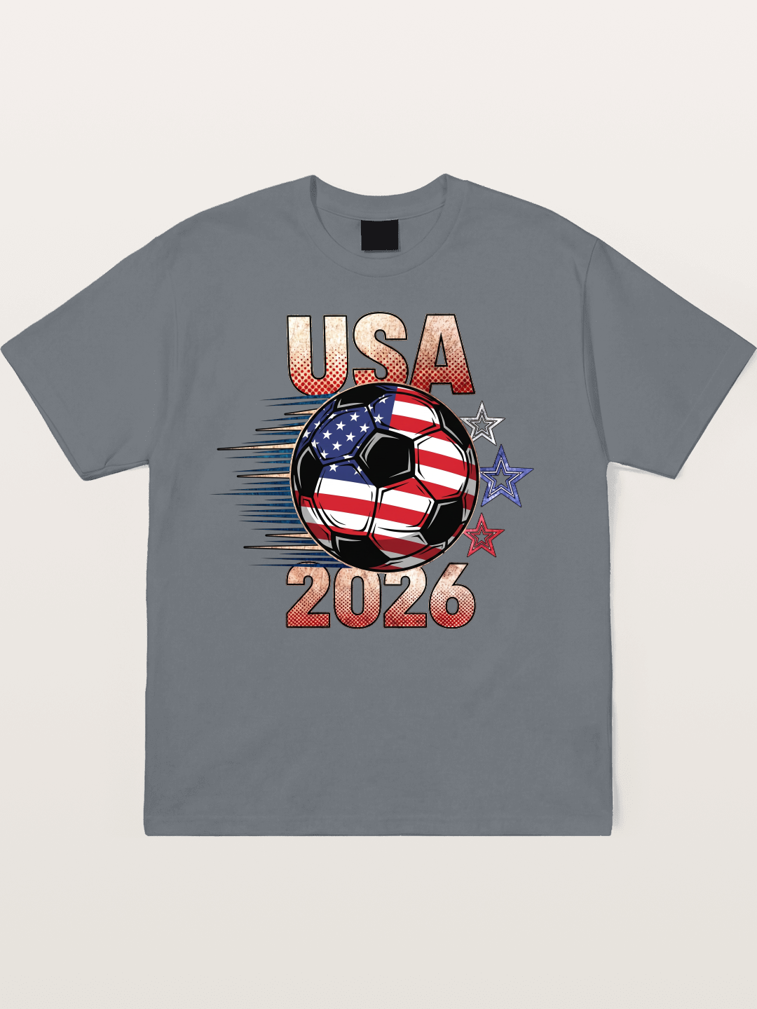 USA 2026 American Flag Soccer Ball Cotton T-shirt