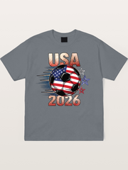 USA 2026 American Flag Soccer Ball Cotton T-shirt