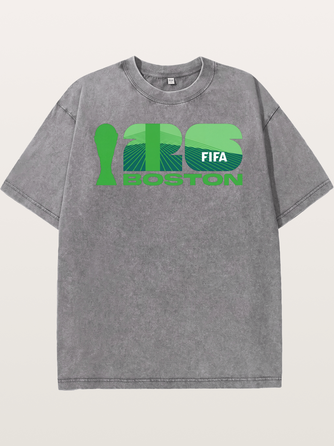 Boston WC 2026 Green Geometric Logo Washed T-shirt