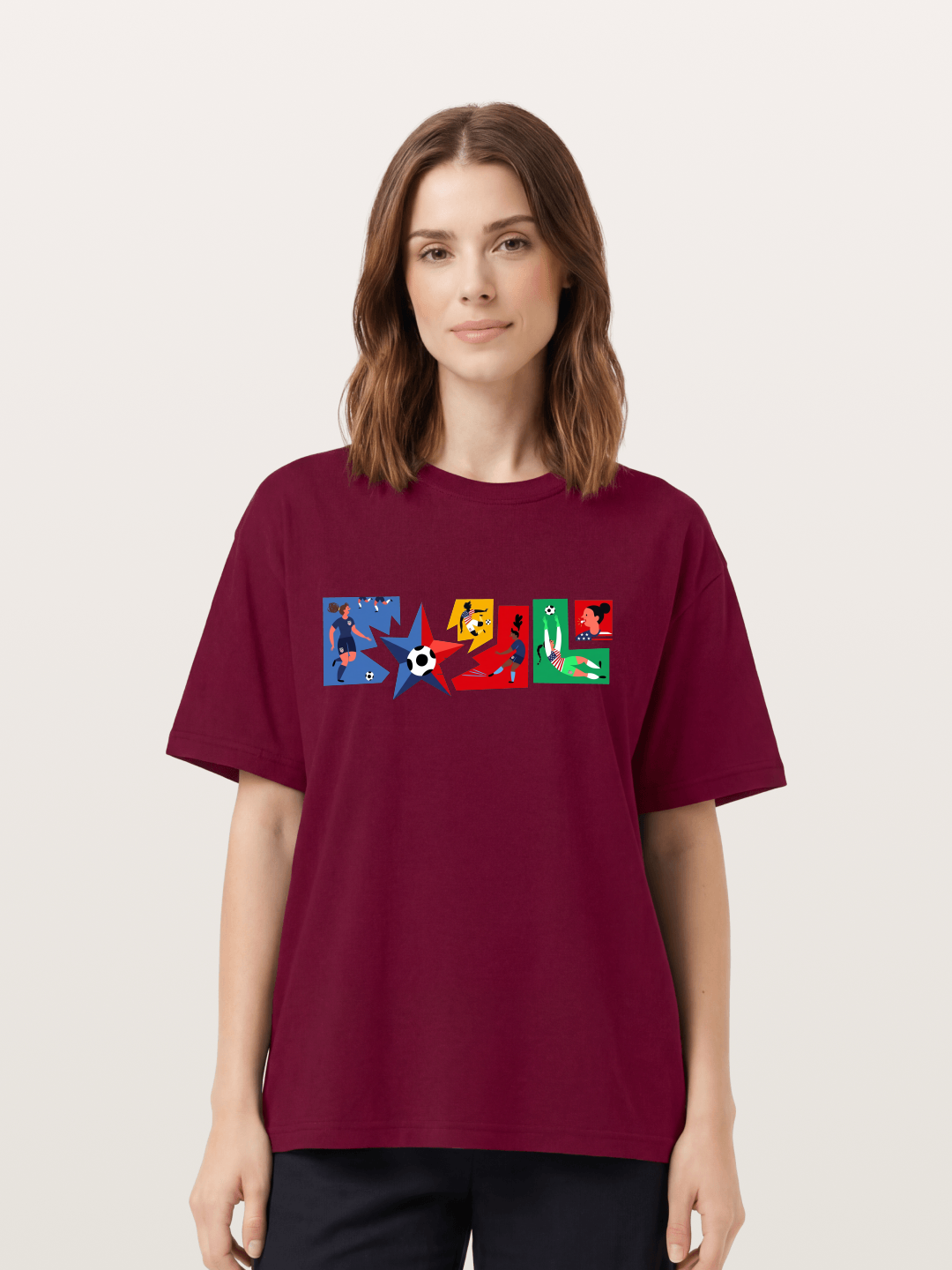 USA Women Soccer Collage Art Gildan T-shirt