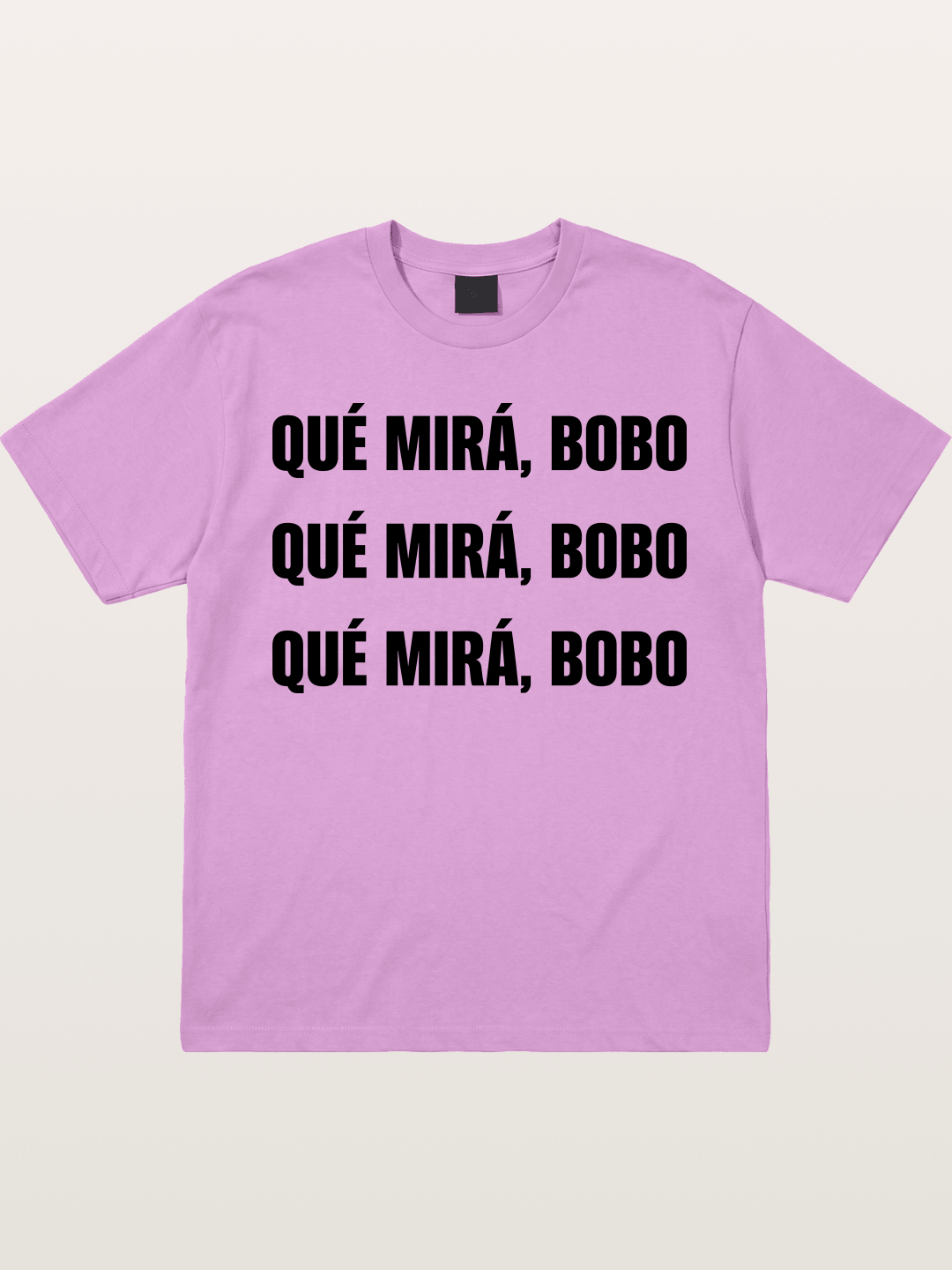 Que Mira Bobo Repeated Text Gildan T-shirt