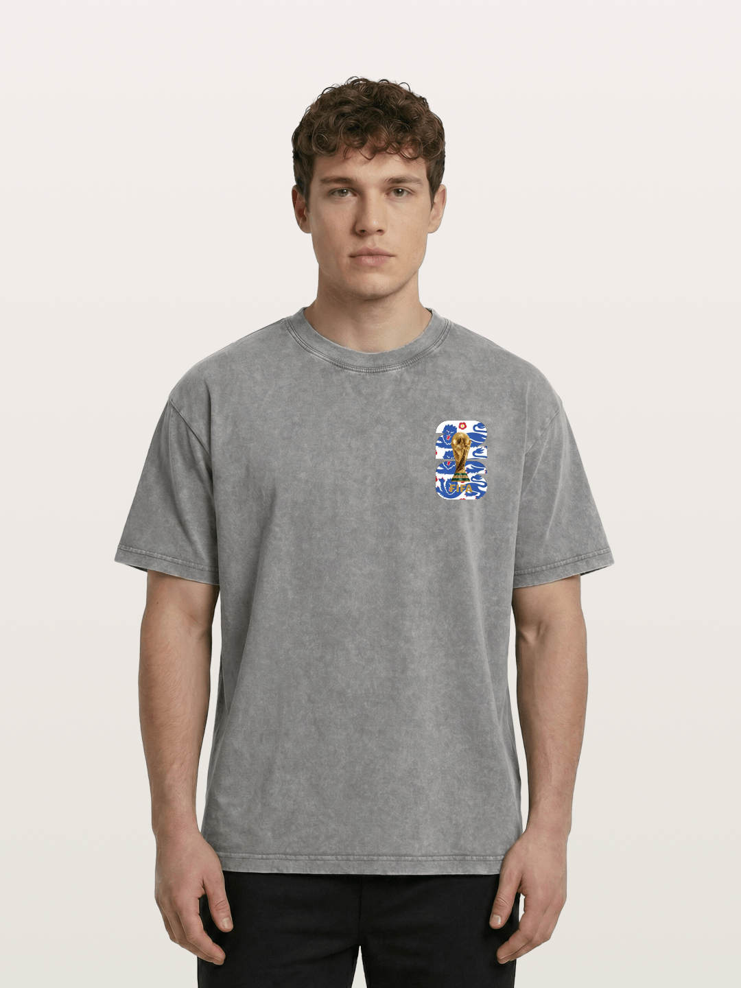 FIFA World Cup England Rose Emblem Washed T-shirt
