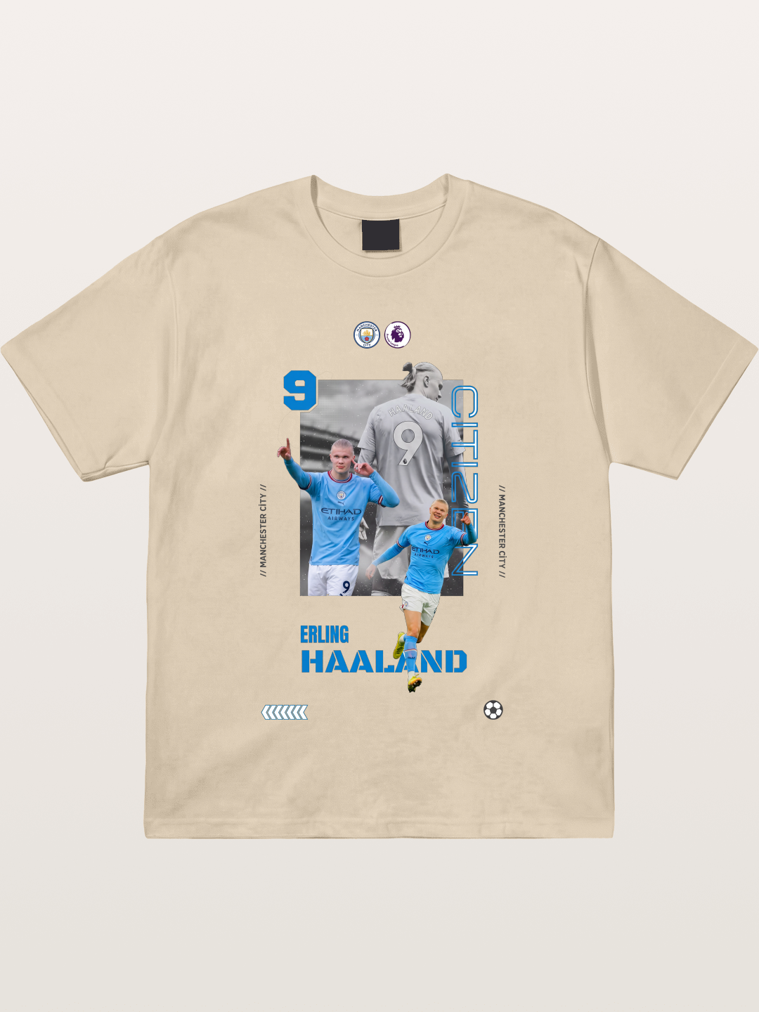 Haaland City Montage Print Gildan T-shirt
