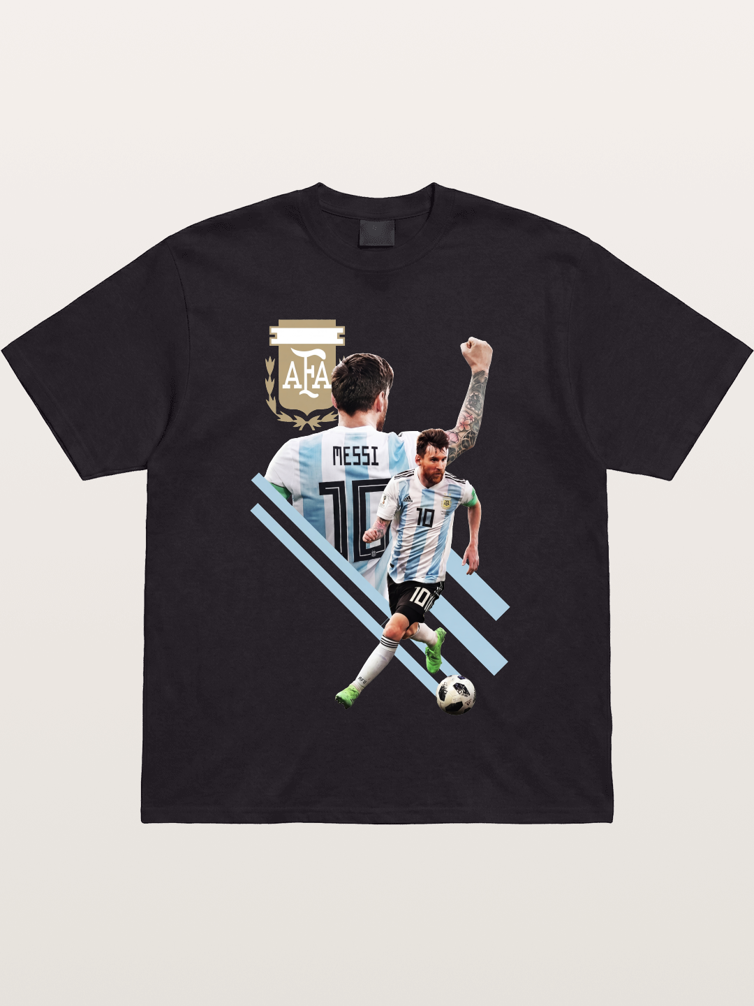 Messi Argentina Layered Art Gildan T-shirt