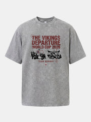 Norway Vikings World Cup Print Washed T-shirt
