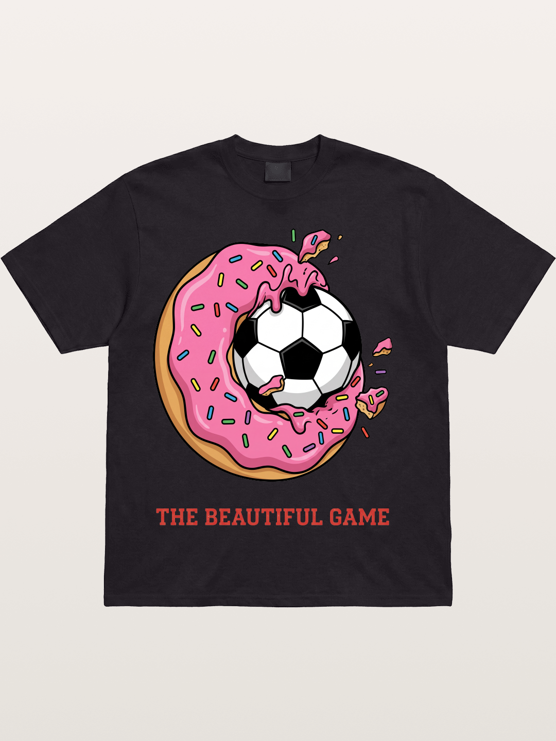 Donut Soccer Sweet Game Art Cotton T-shirt