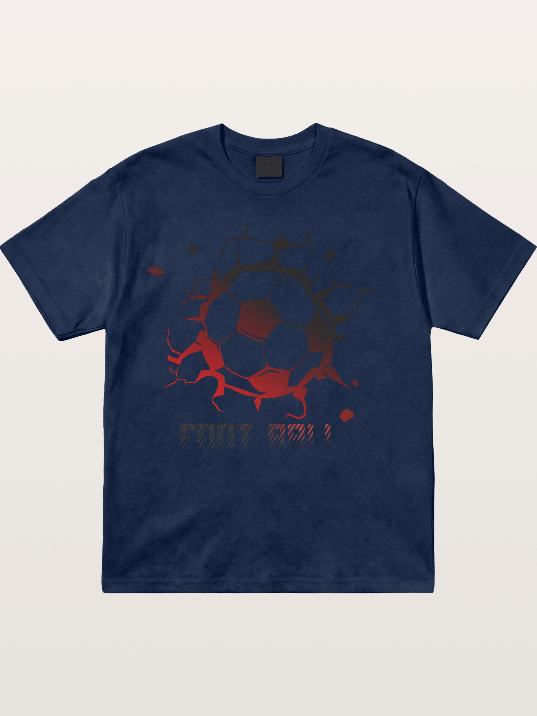 Football Crack Effect USA Style Cotton T-shirt