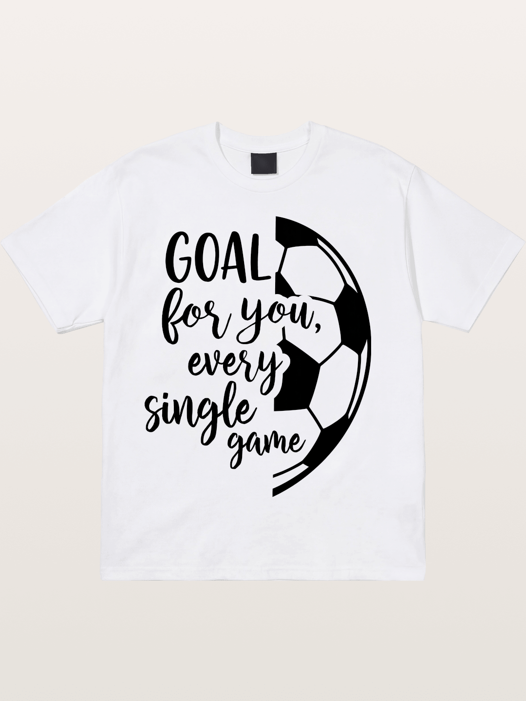 Goal For You Soccer Script Card Cotton T-shirt
